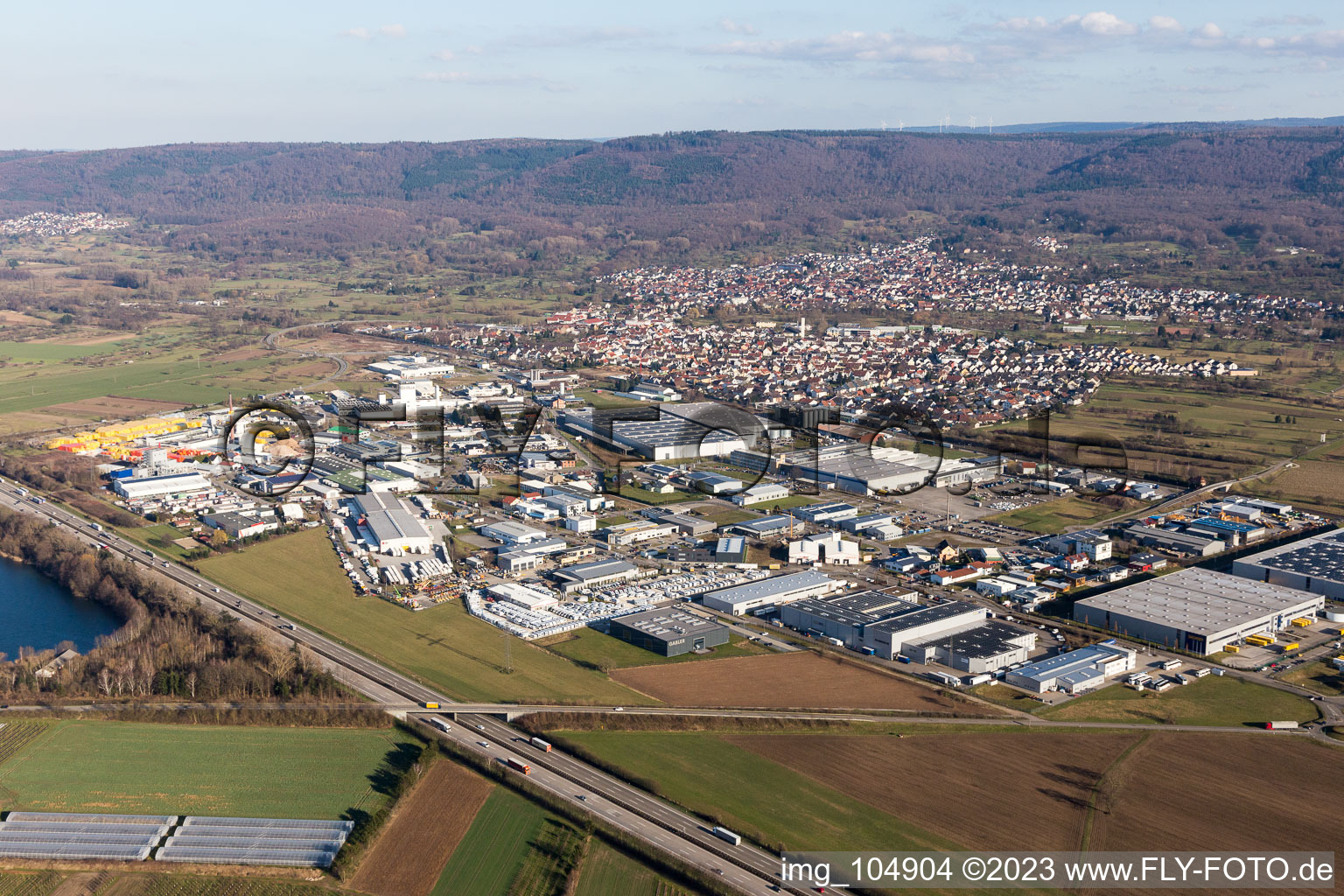 Malsch, Industriegebiet im Bundesland Baden-Württemberg, Deutschland