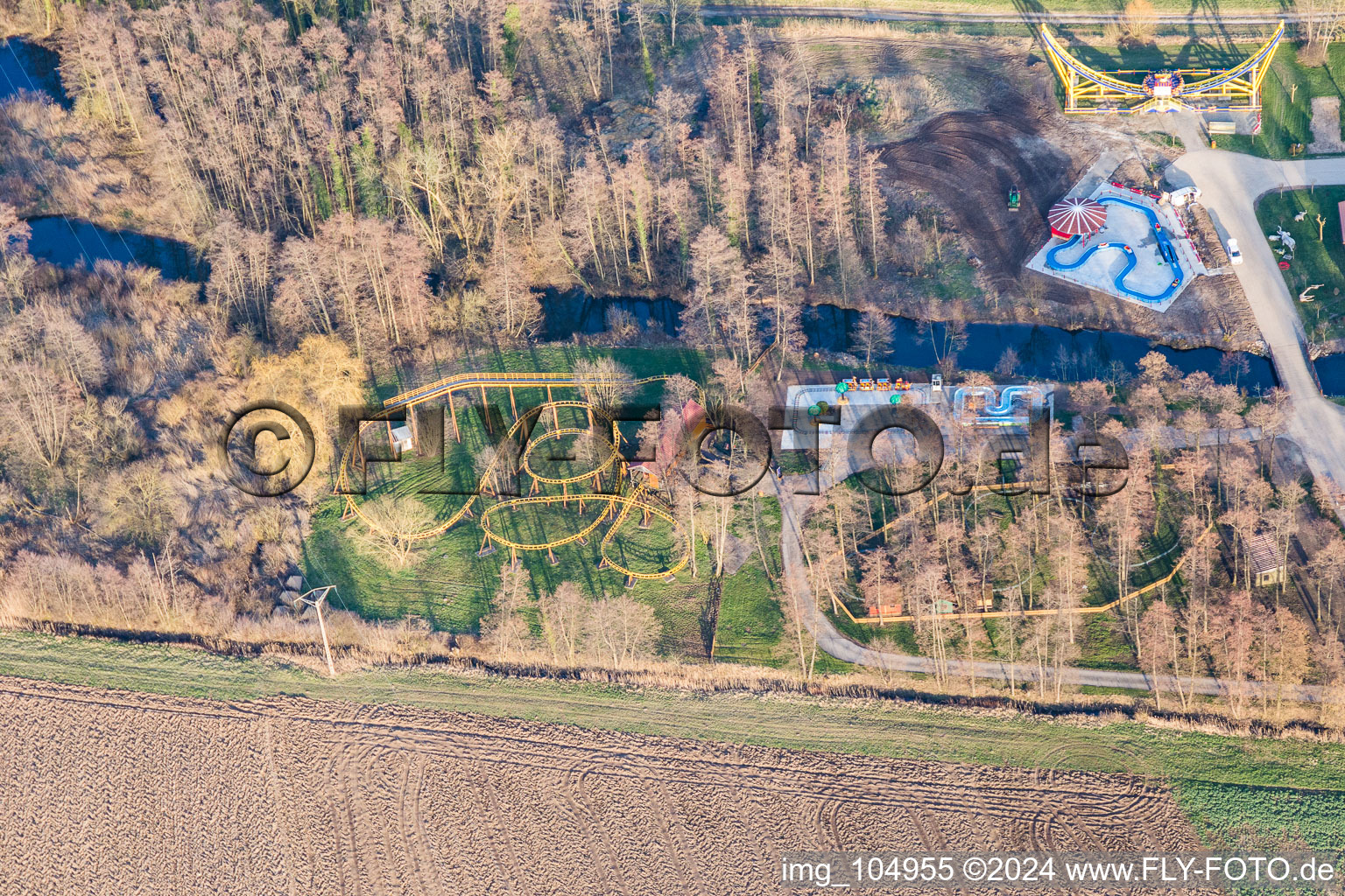 Luftbild von Freizeitzentrum - Vergnügungspark Didiland in Morsbronn-les-Bains in Grand Est im Bundesland Bas-Rhin, Frankreich