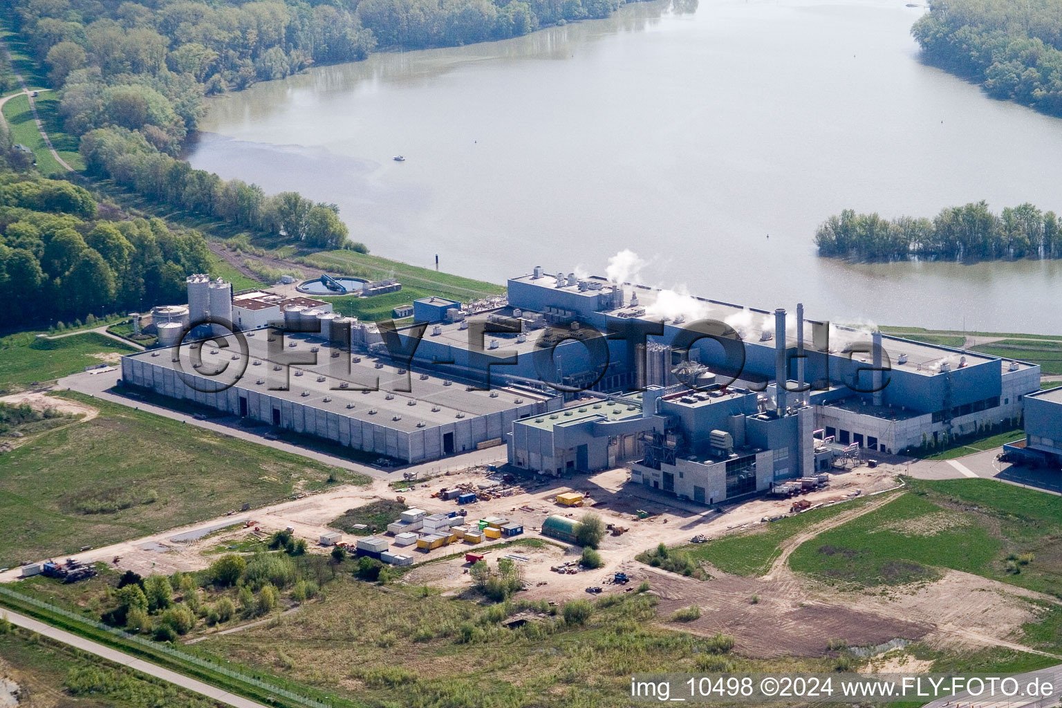 Industriegebiet Oberwald, Papierfabrik Palm in Wörth am Rhein im Bundesland Rheinland-Pfalz, Deutschland