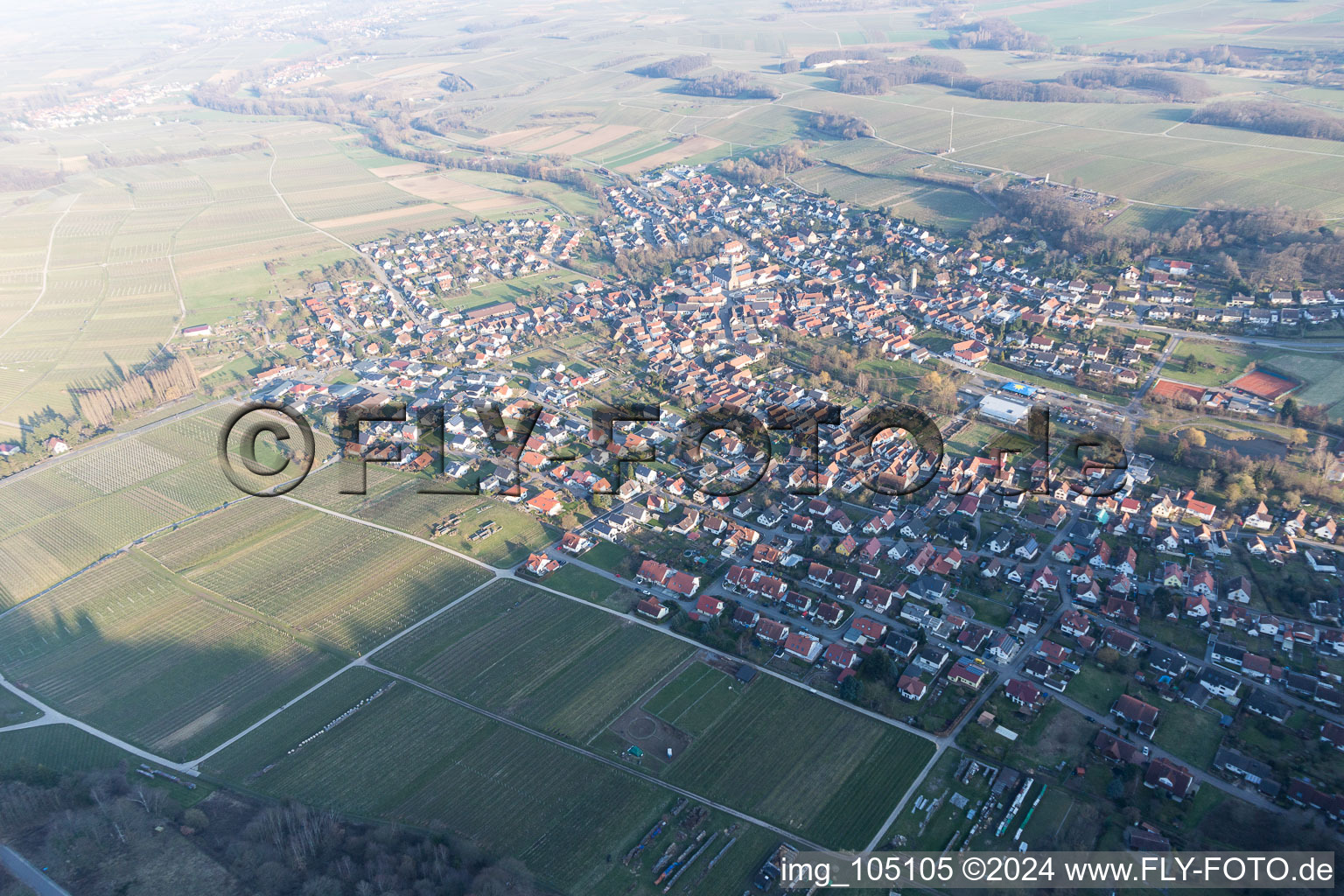 Klingenmünster im Bundesland Rheinland-Pfalz, Deutschland vom Flugzeug aus