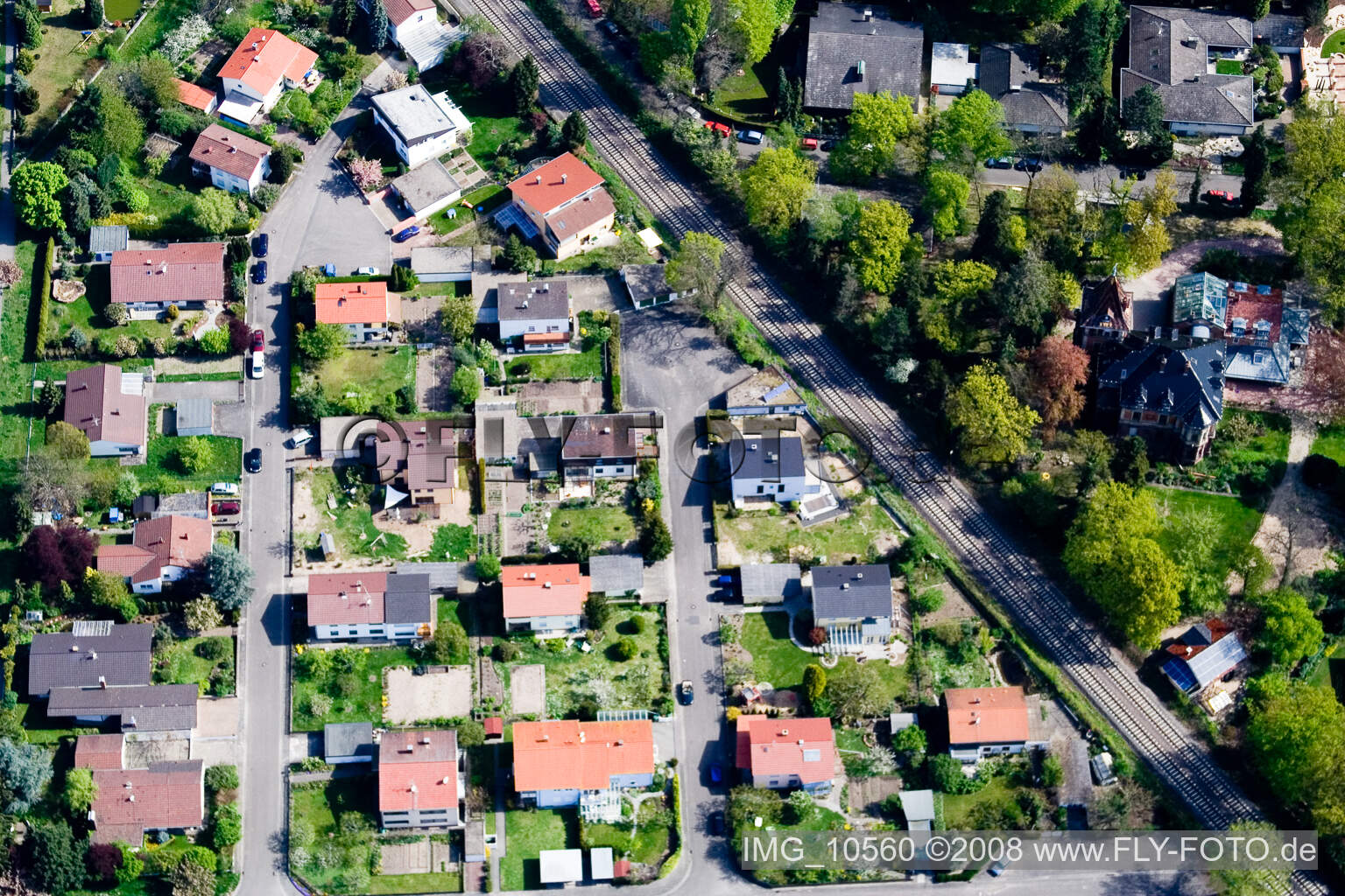 Luftaufnahme von Germersheimer Straße in Jockgrim im Bundesland Rheinland-Pfalz, Deutschland