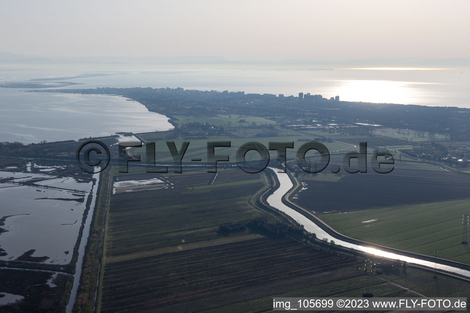 Luftbild von Pantani im Bundesland Friaul-Julisch Venetien, Italien