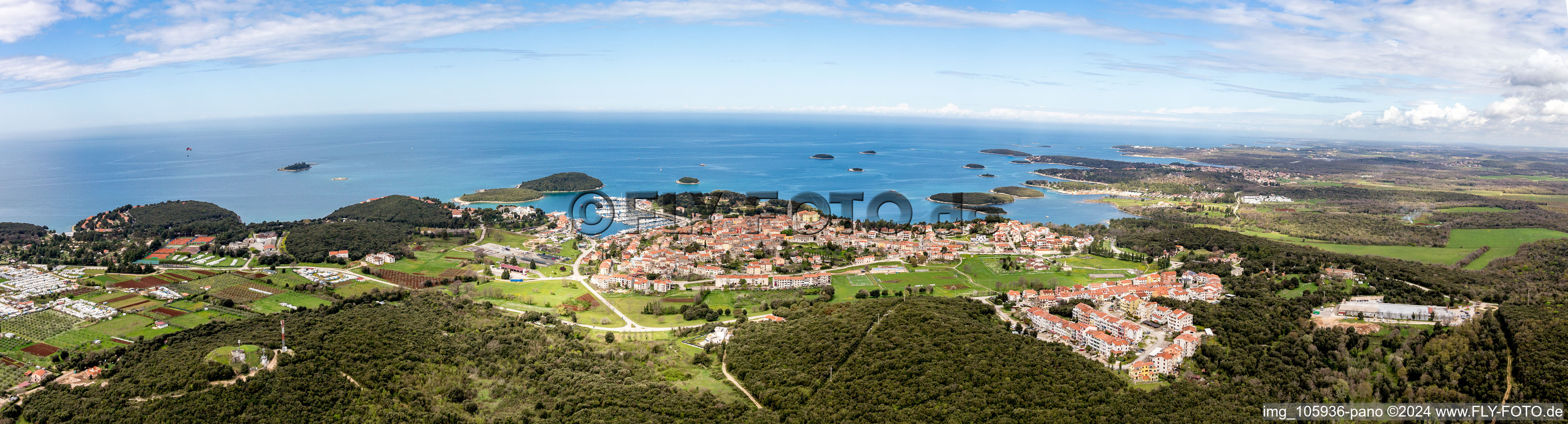 Panorama in Vrsar im Bundesland Istria, Kroatien