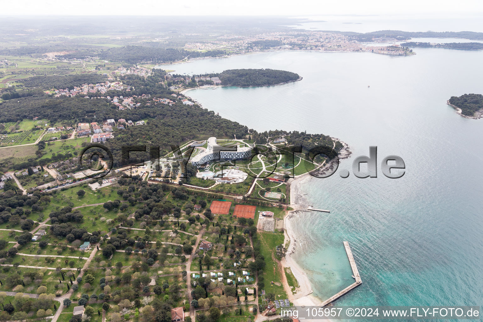 Luftbild von Rovinj im Bundesland Istria, Kroatien