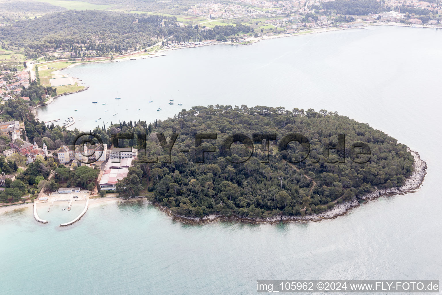 Rovinj im Bundesland Istria, Kroatien aus der Luft