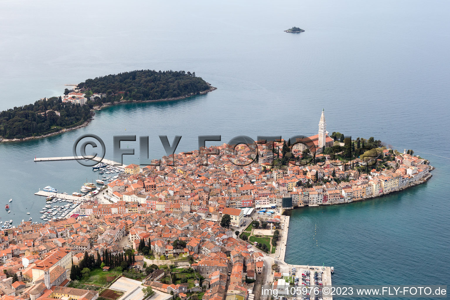 Luftbild von Rovinj im Bundesland Istria, Kroatien