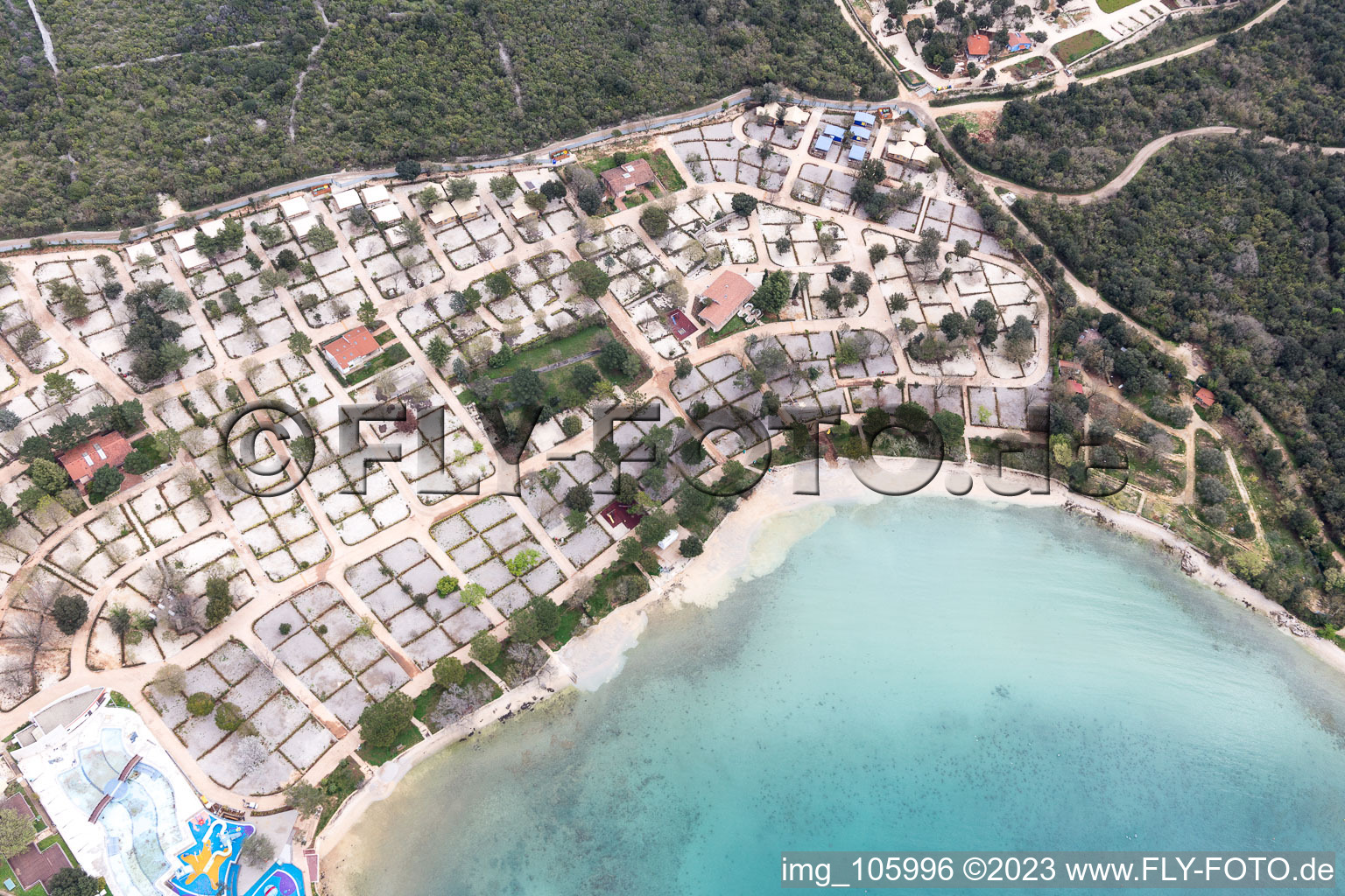 Rovinj im Bundesland Istria, Kroatien von der Drohne aus gesehen