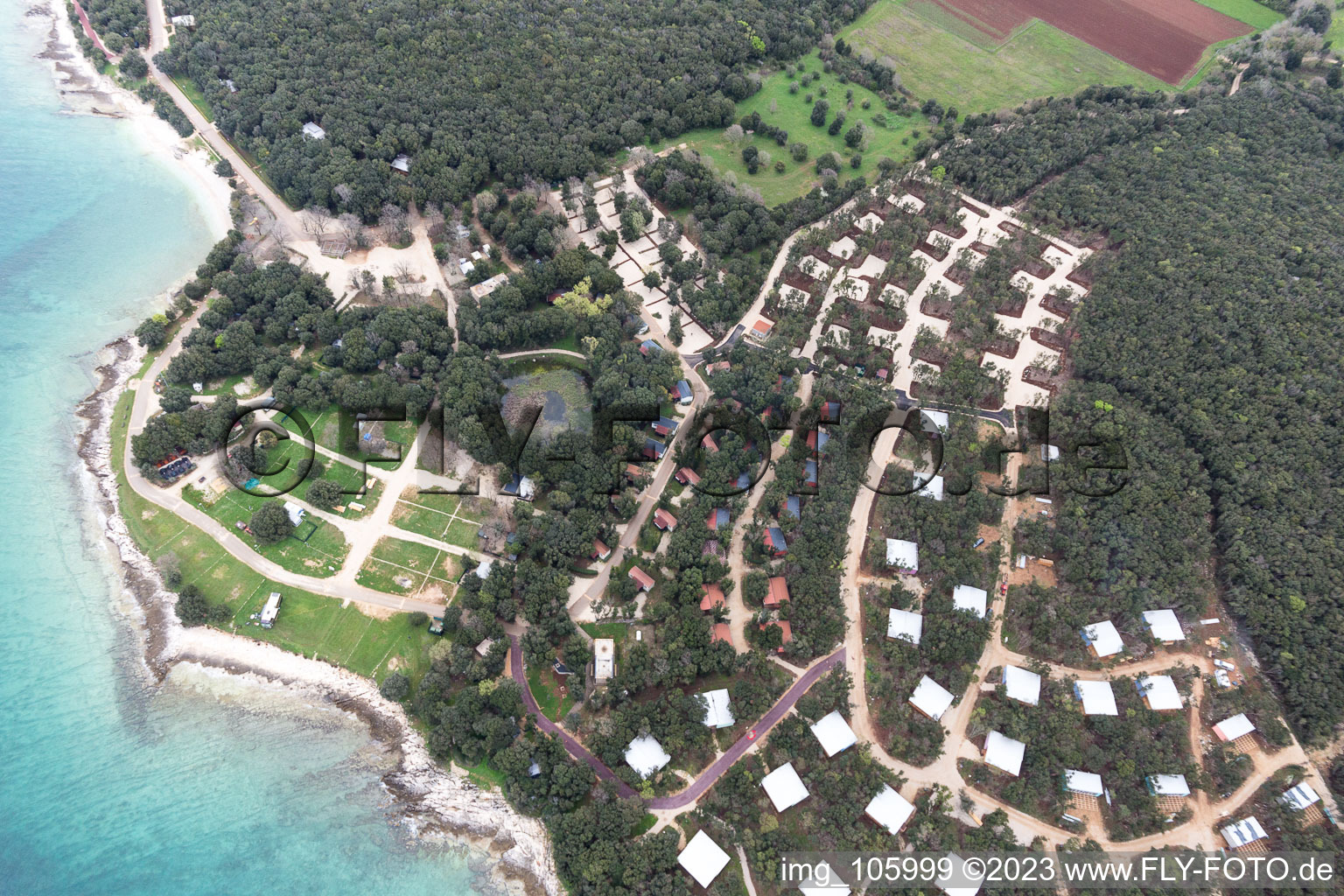 Luftbild von Crnibek im Bundesland Istria, Kroatien