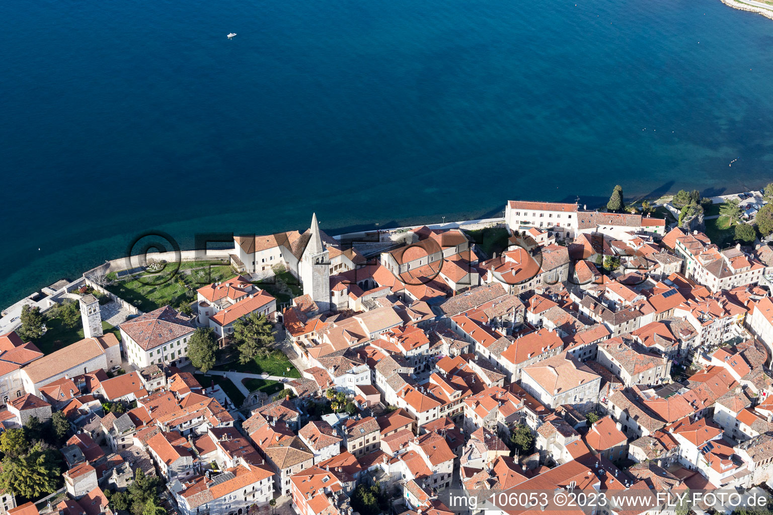 Luftbild von Poreč im Bundesland Istria, Kroatien