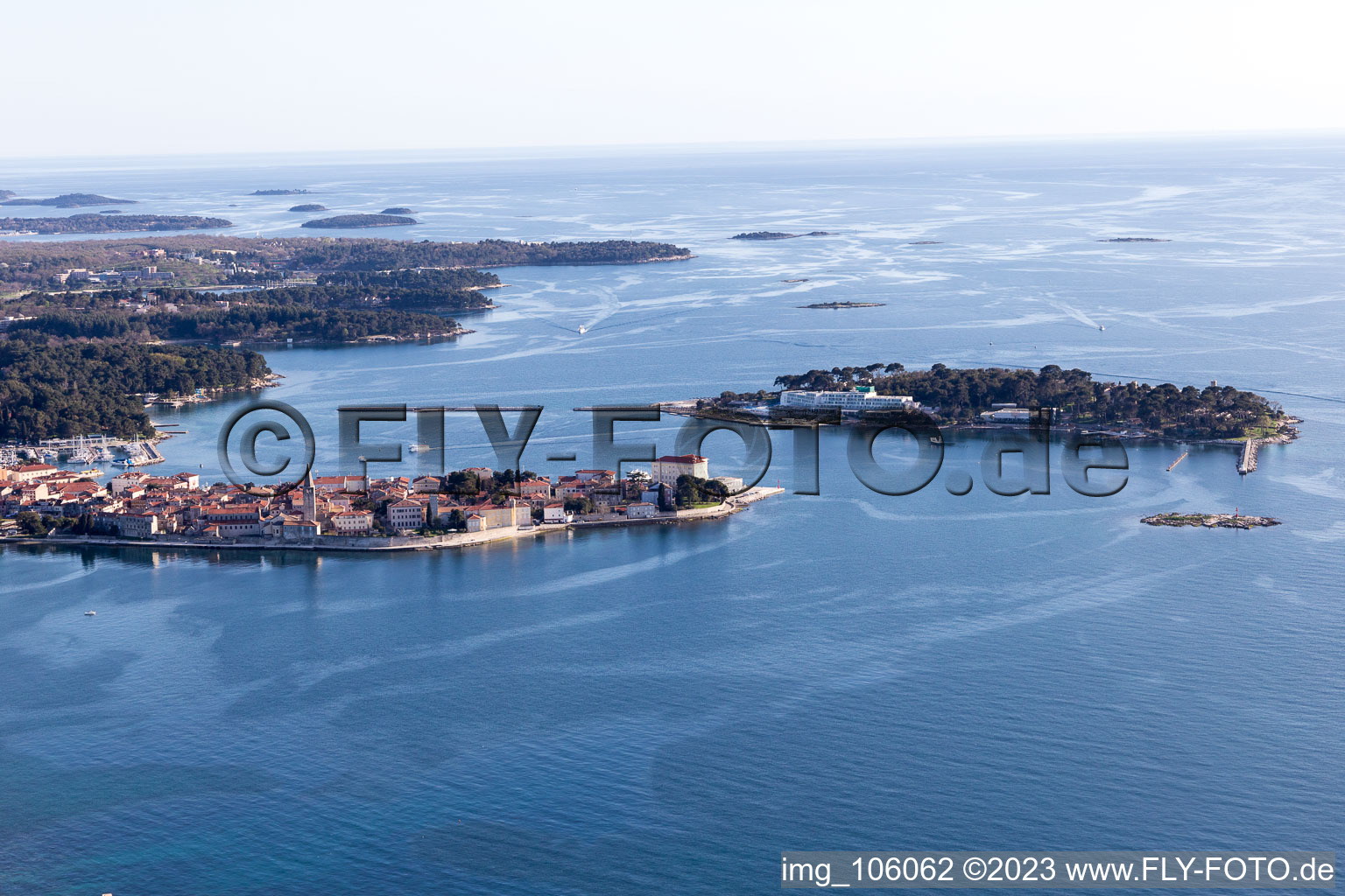 Luftaufnahme von Materada-Maj im Bundesland Istria, Kroatien