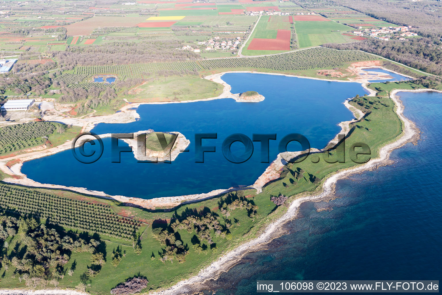Luftbild von Umag im Bundesland Istria, Kroatien