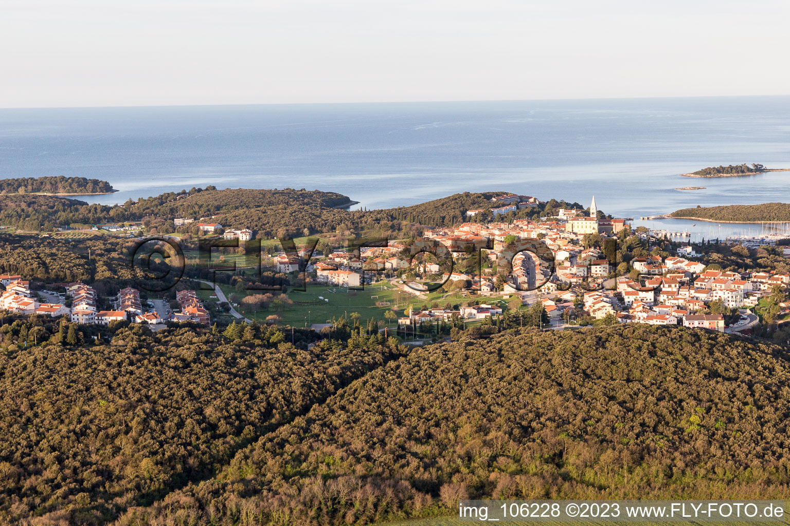 Luftbild von Stancija Valkanela im Bundesland Istria, Kroatien