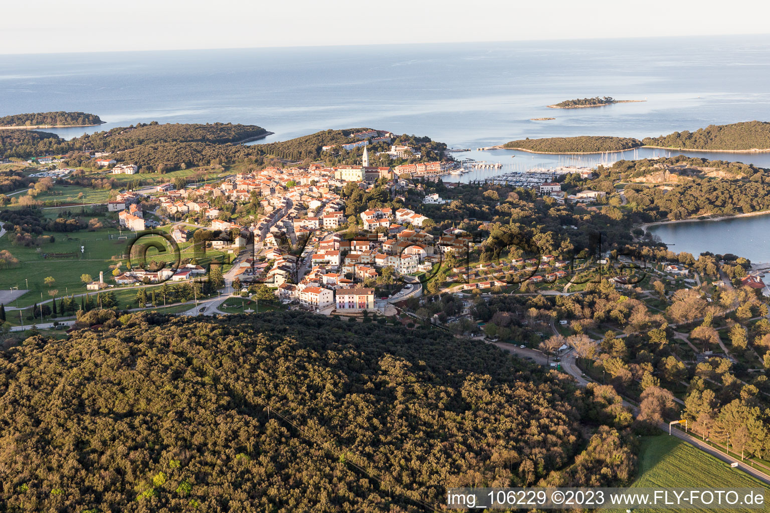 Luftaufnahme von Stancija Valkanela im Bundesland Istria, Kroatien