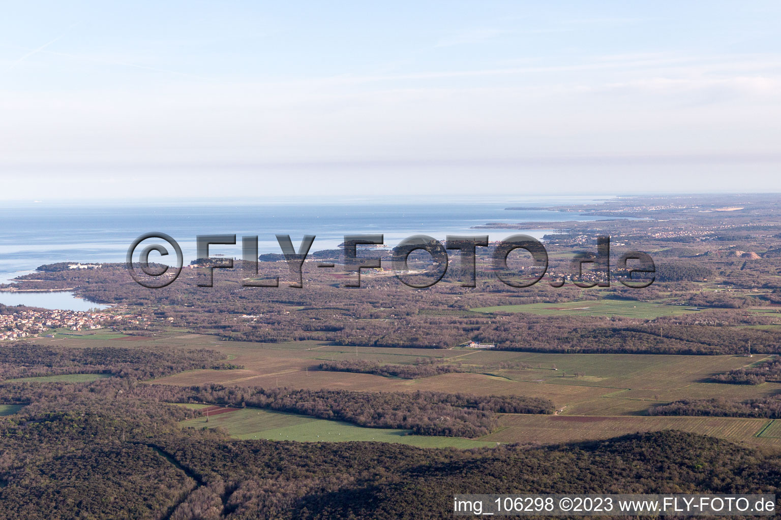 Luftbild von Flengi im Bundesland Istria, Kroatien