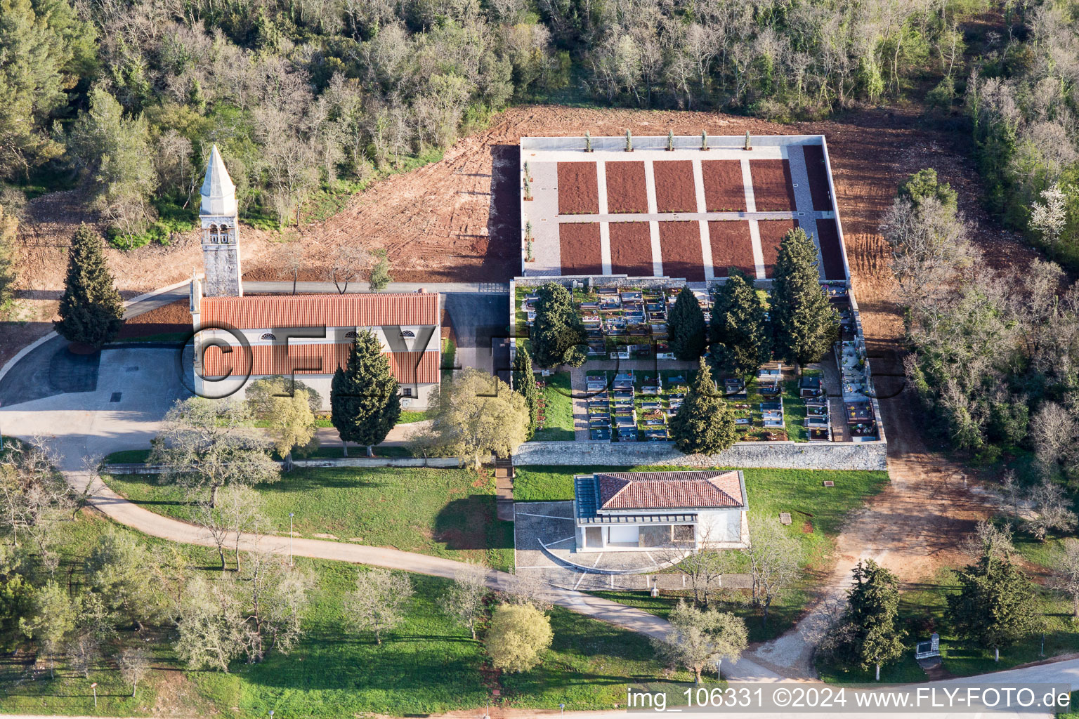 Fuškulin im Bundesland Istria, Kroatien von oben