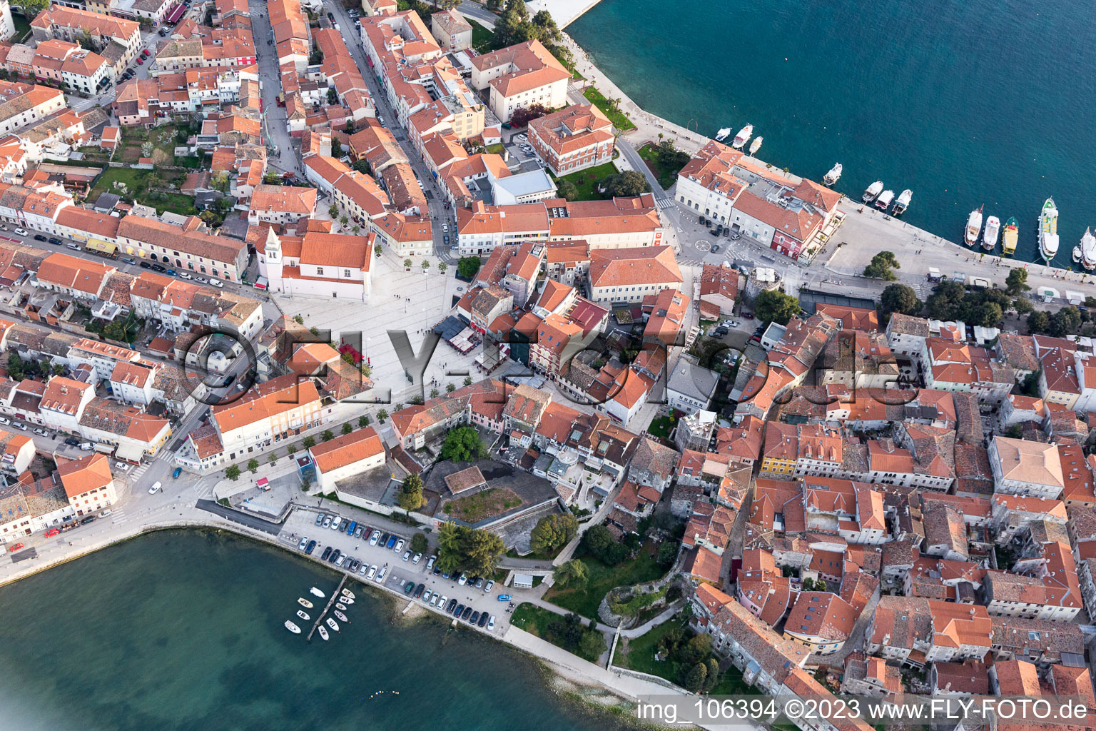 Luftaufnahme von Poreč im Bundesland Istria, Kroatien