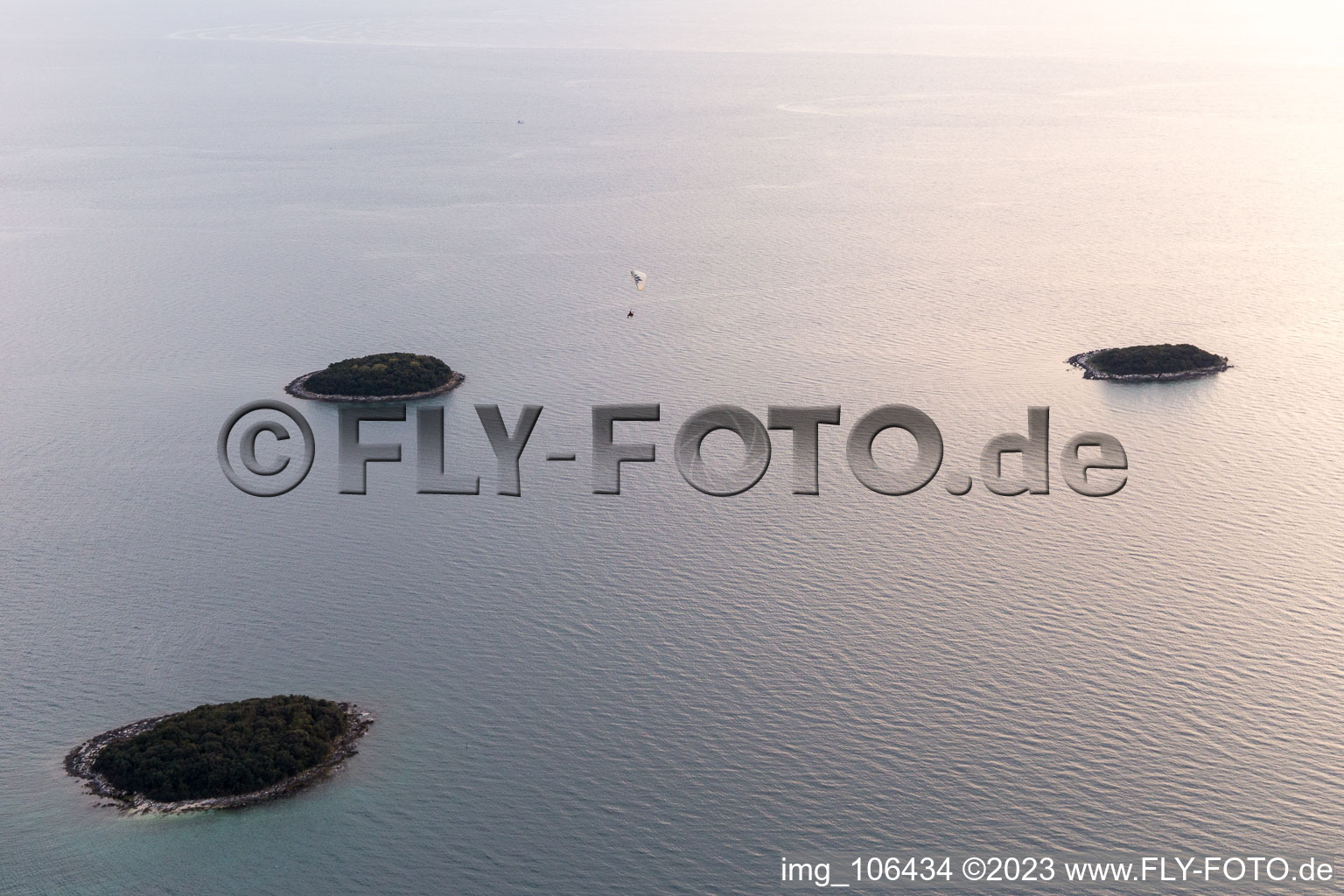 Funtana im Bundesland Istria, Kroatien vom Flugzeug aus