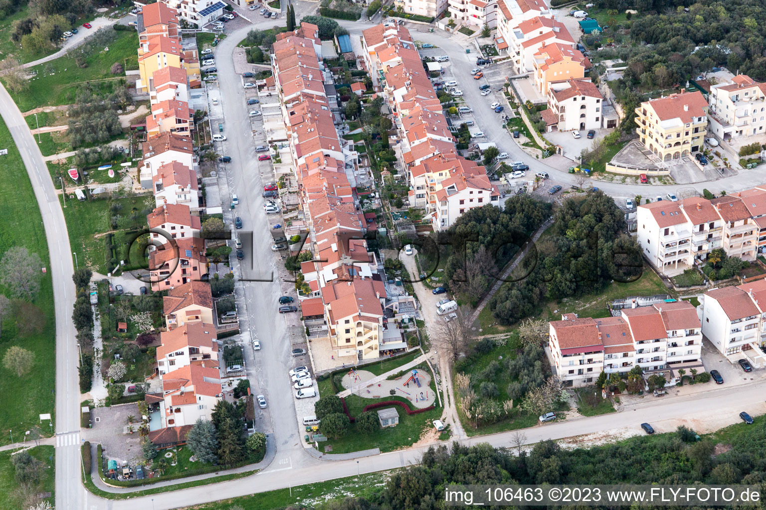 Luftaufnahme von Vrsar im Bundesland Istria, Kroatien