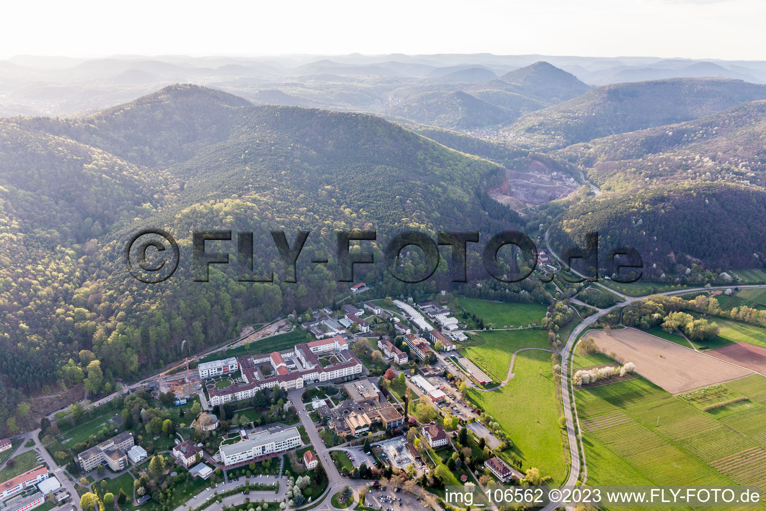 Klingenmünster im Bundesland Rheinland-Pfalz, Deutschland aus der Luft betrachtet