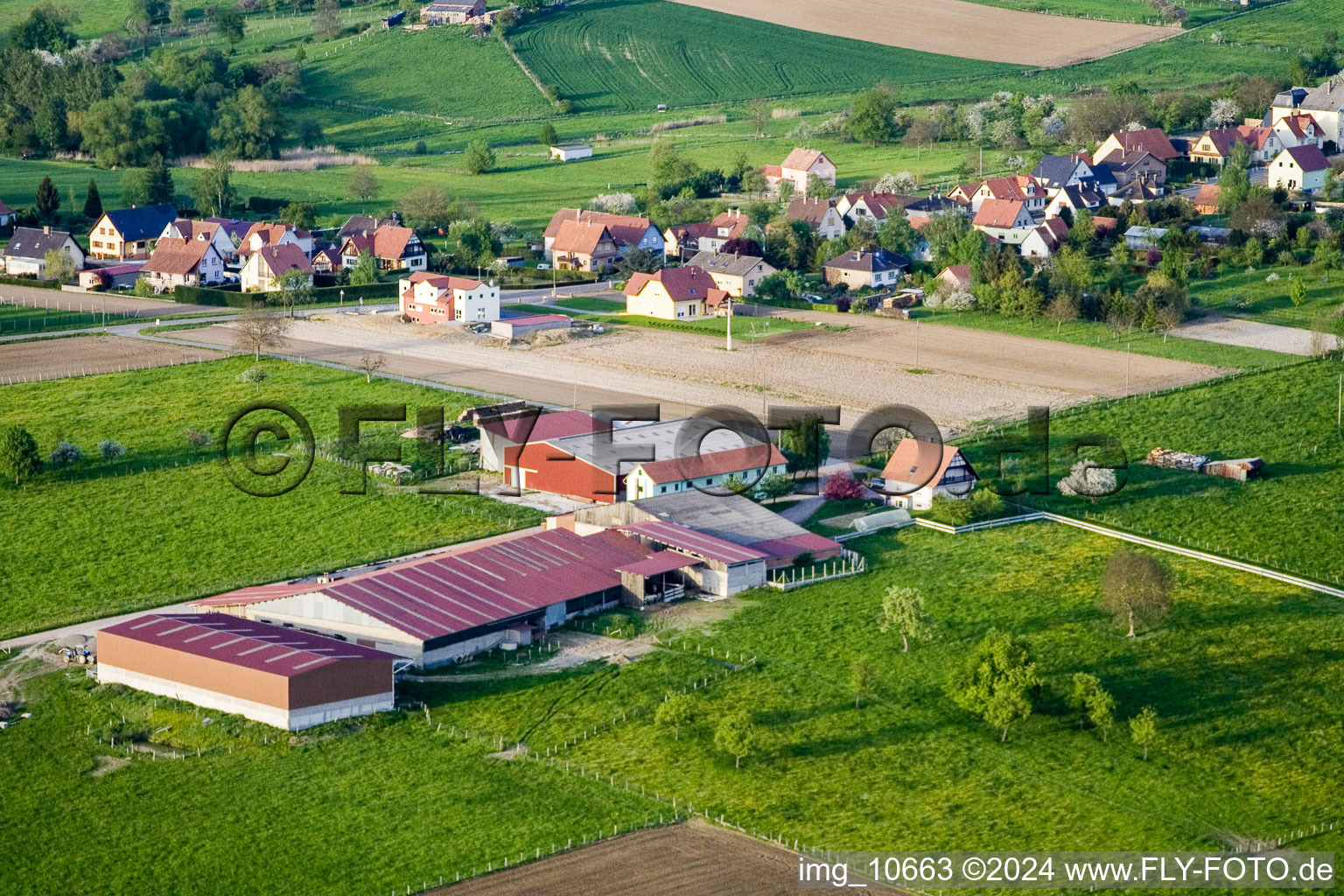 Surbourg im Bundesland Bas-Rhin, Frankreich aus der Luft