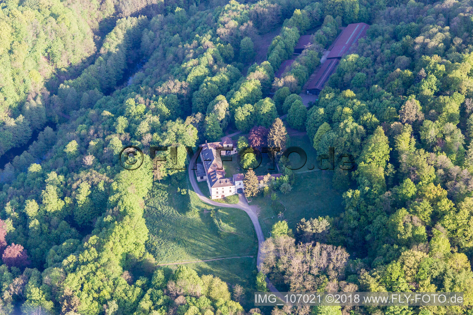 Luftbild von Wissembourg, Langeberg im Bundesland Bas-Rhin, Frankreich