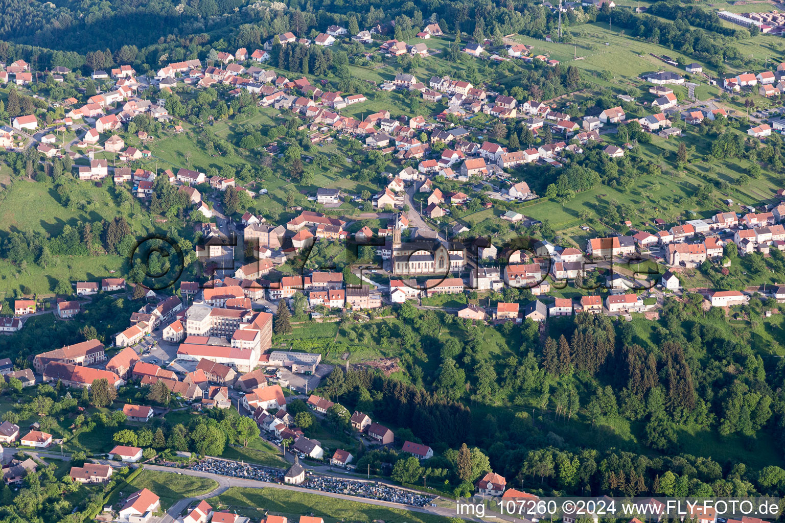 Luftbild von Goetzenbruck im Bundesland Moselle, Frankreich