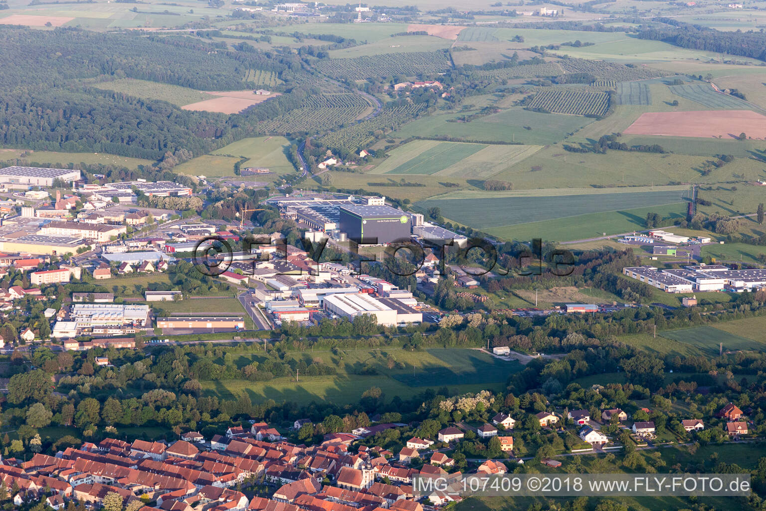 Luftbild von Sarre-Union im Bundesland Bas-Rhin, Frankreich
