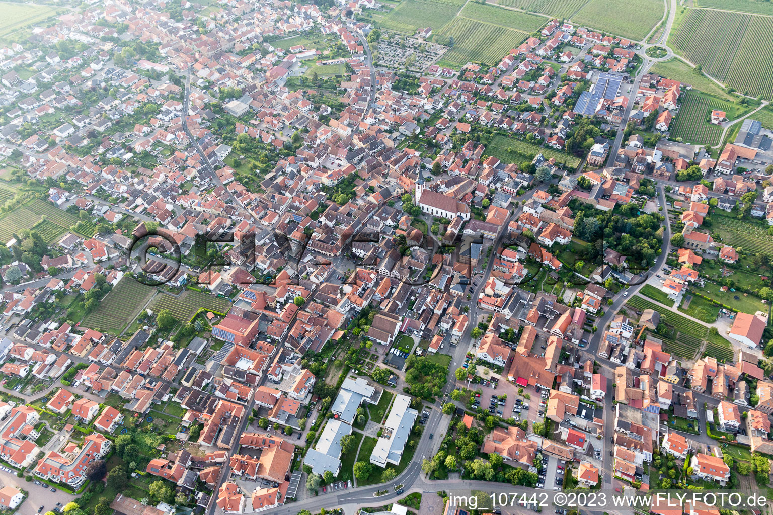 Luftbild von Maikammer im Bundesland Rheinland-Pfalz, Deutschland