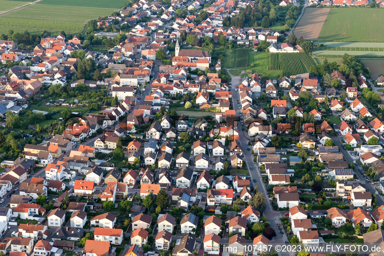 Luftbild von Rödersheim-Gronau im Bundesland Rheinland-Pfalz, Deutschland
