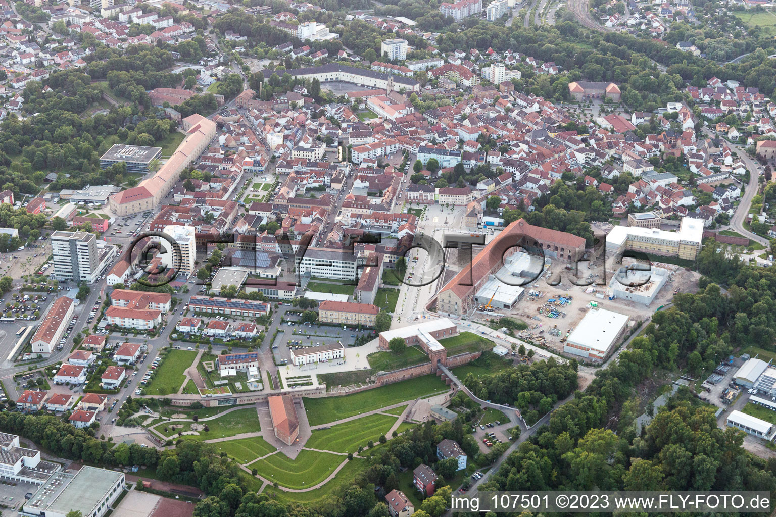 Germersheim im Bundesland Rheinland-Pfalz, Deutschland aus der Luft