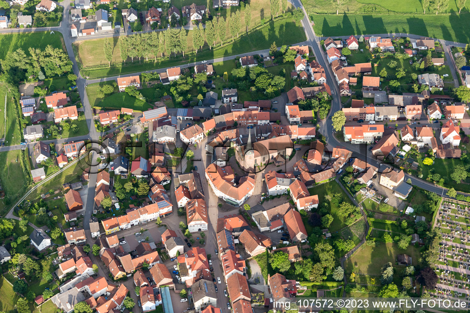 Luftbild von Mudau im Bundesland Baden-Württemberg, Deutschland