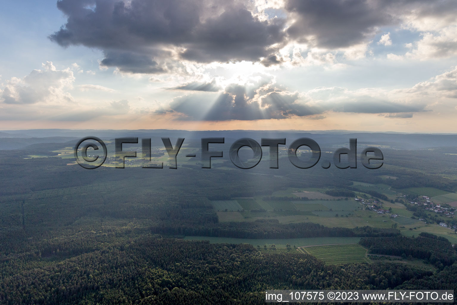 Luftbild von Langenelz im Bundesland Baden-Württemberg, Deutschland
