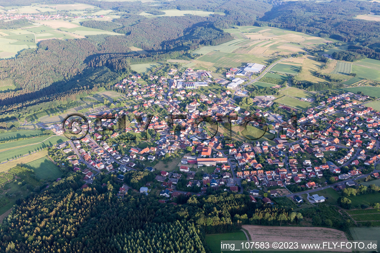 Limbach im Bundesland Baden-Württemberg, Deutschland von der Drohne aus gesehen