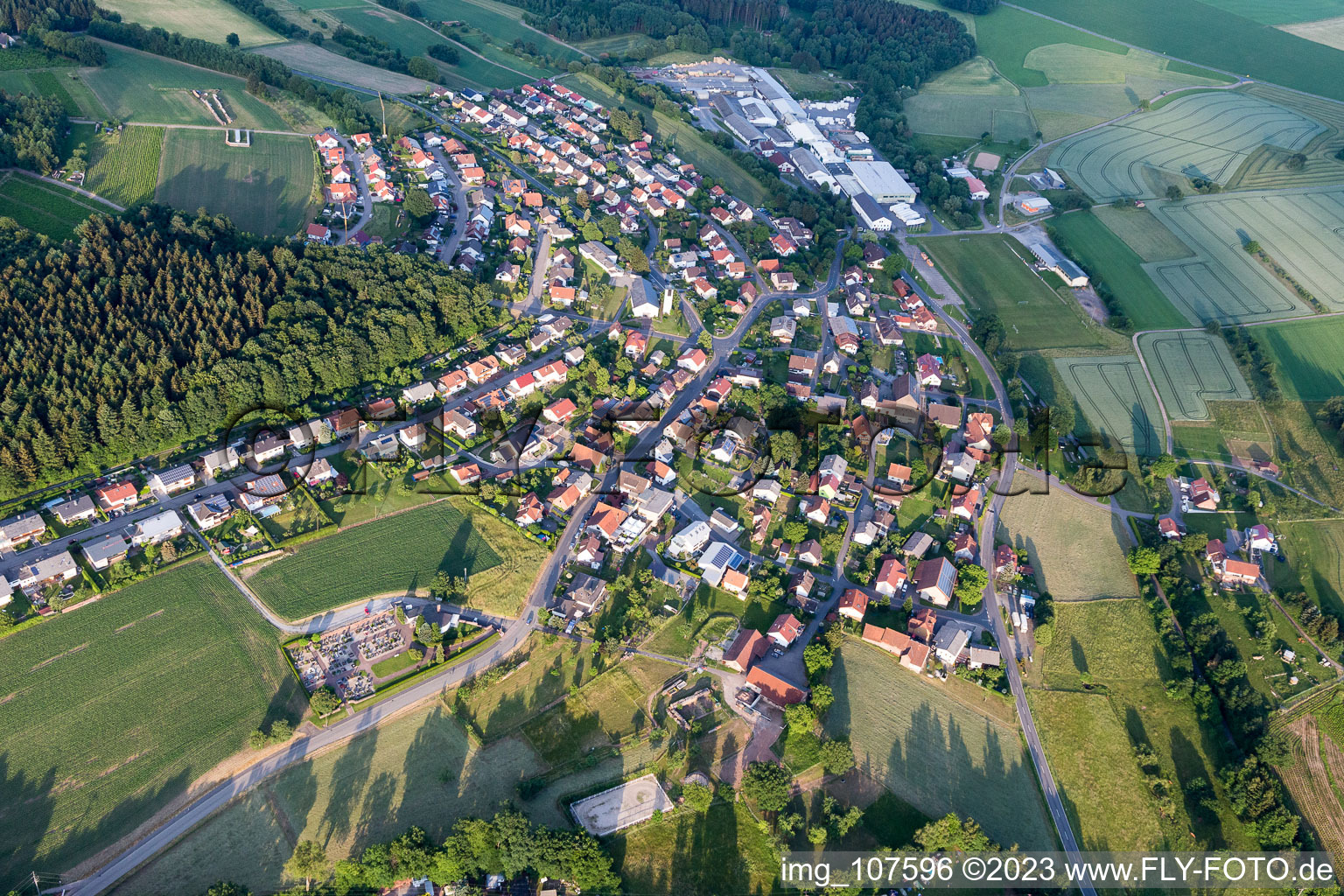 Luftbild von Krumbach im Bundesland Baden-Württemberg, Deutschland