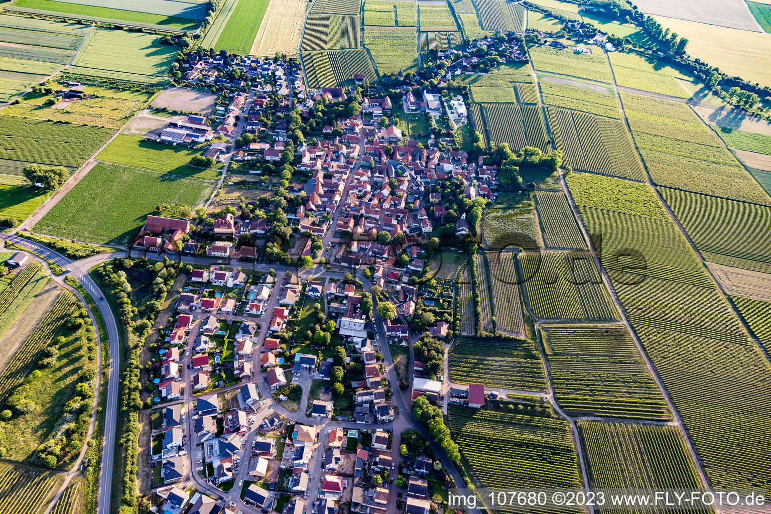 Luftaufnahme von Hohen-Sülzen im Bundesland Rheinland-Pfalz, Deutschland