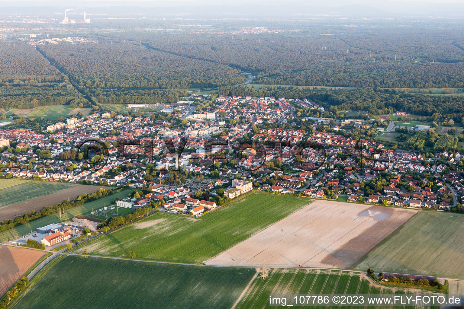 Kandel im Bundesland Rheinland-Pfalz, Deutschland von einer Drohne aus