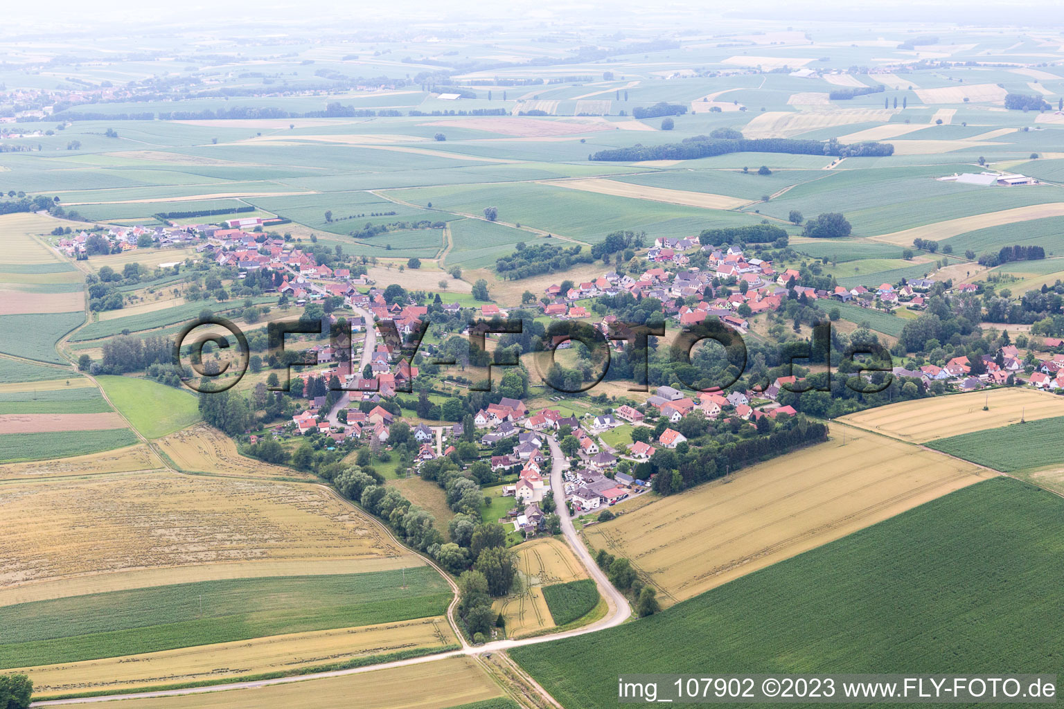 Luftbild von Eberbach-Seltz im Bundesland Bas-Rhin, Frankreich