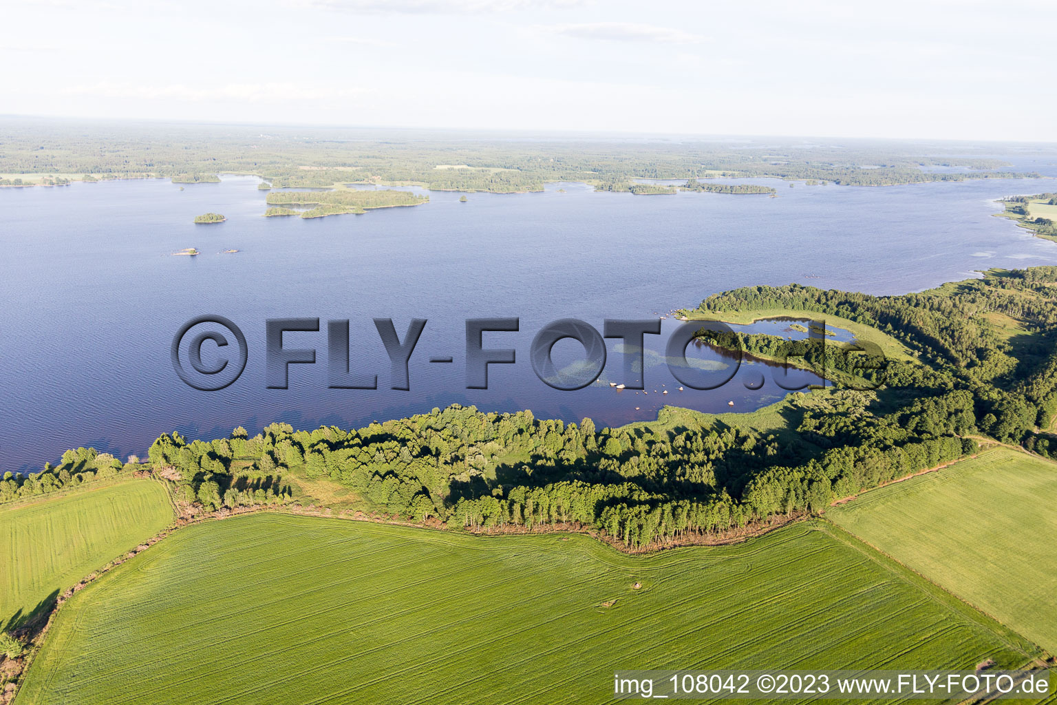 Luftbild von Skatelöv im Bundesland Kronoberg, Schweden