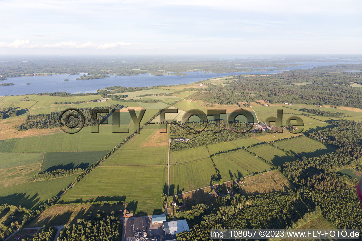 Luftbild von Grimslöv im Bundesland Kronoberg, Schweden