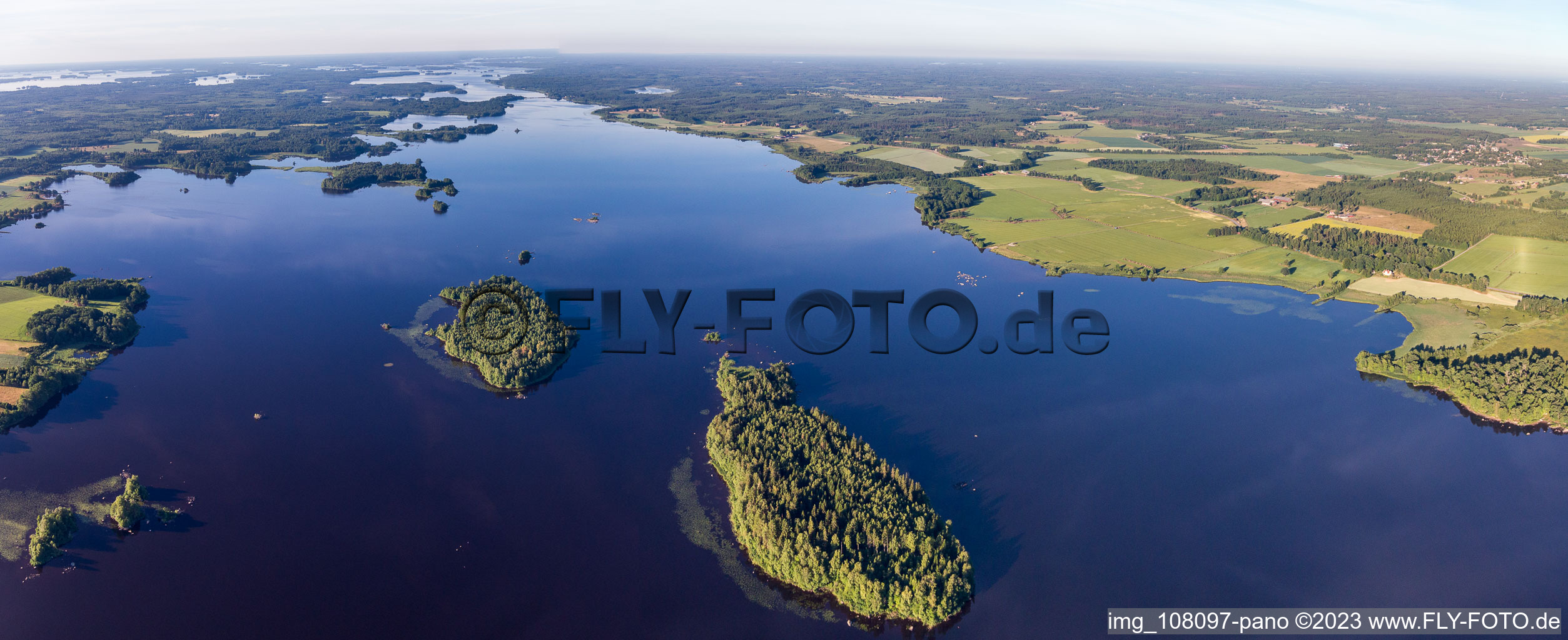 Skäggalösa im Bundesland Kronoberg, Schweden aus der Luft