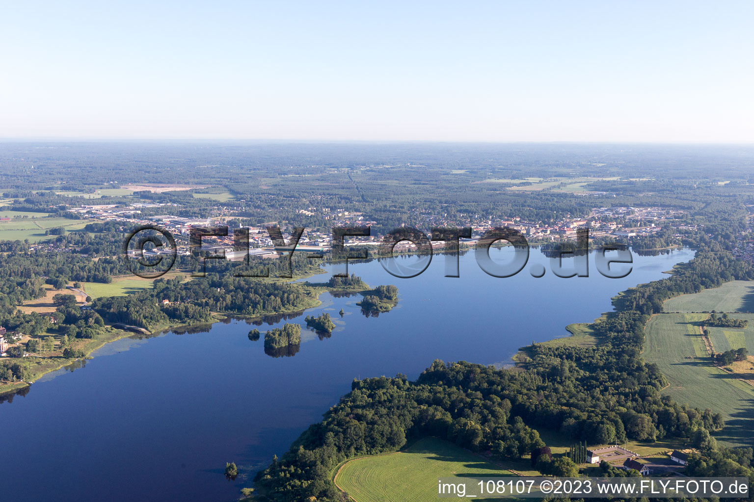 Luftbild von Benestad im Bundesland Kronoberg, Schweden