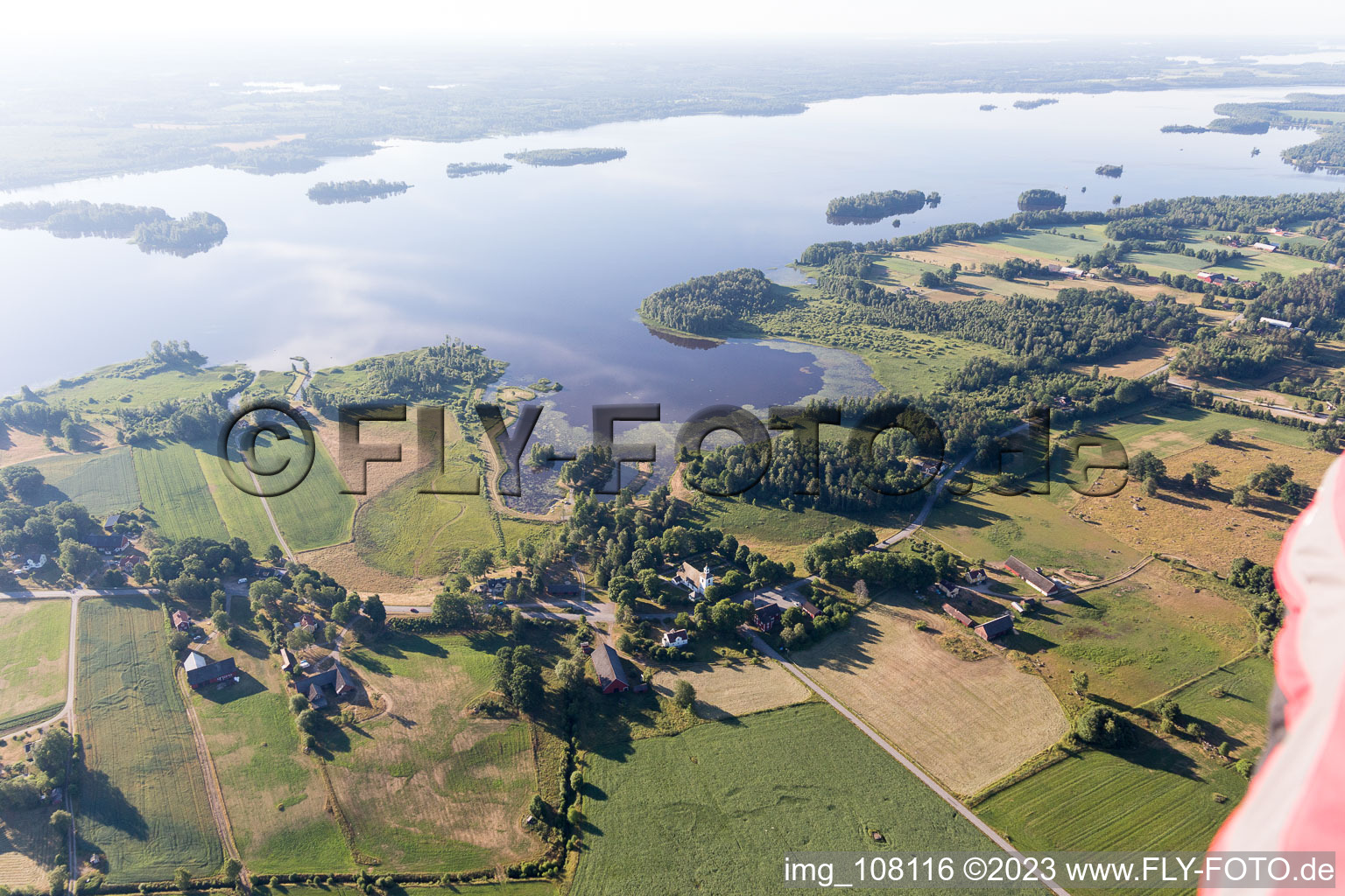 Luftbild von Blädinge im Bundesland Kronoberg, Schweden