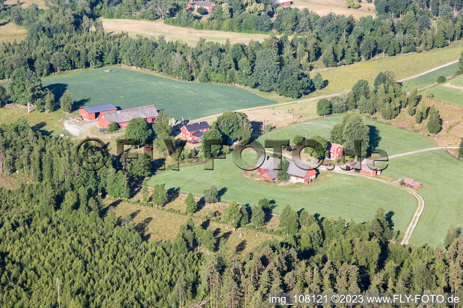 Luftaufnahme von Norra Arnön im Bundesland Kronoberg, Schweden