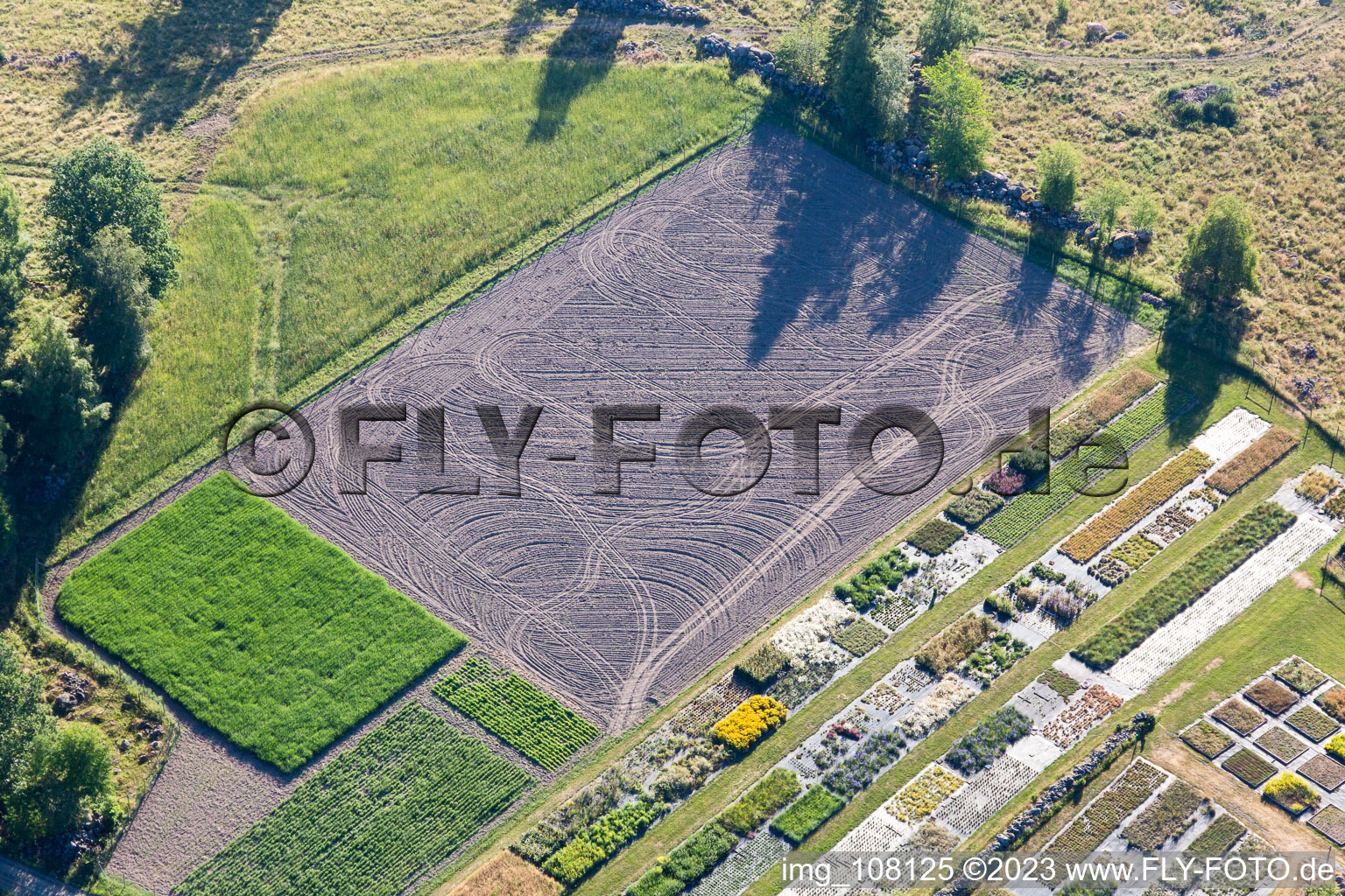 Luftaufnahme von Opparyd im Bundesland Kronoberg, Schweden