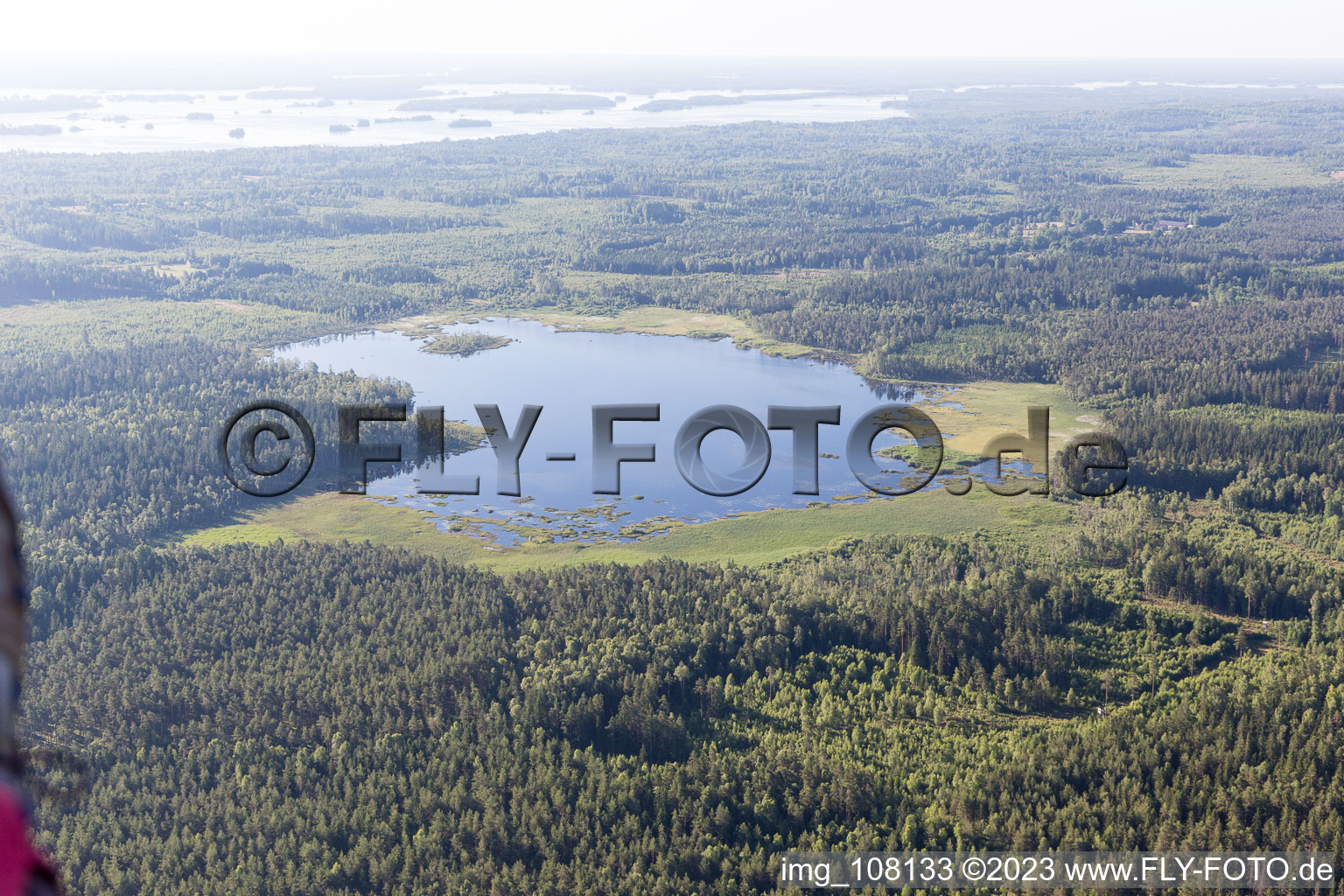 Luftbild von Flogmyran im Bundesland Kronoberg, Schweden