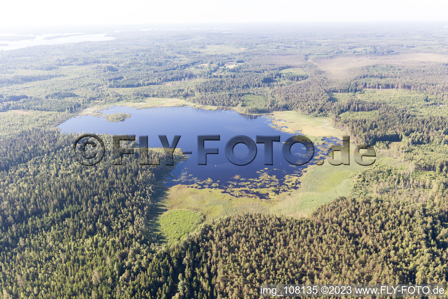 Luftaufnahme von Flogmyran im Bundesland Kronoberg, Schweden