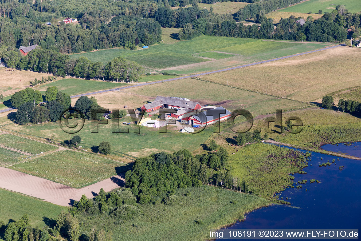 Luftbild von Hunna im Bundesland Kronoberg, Schweden