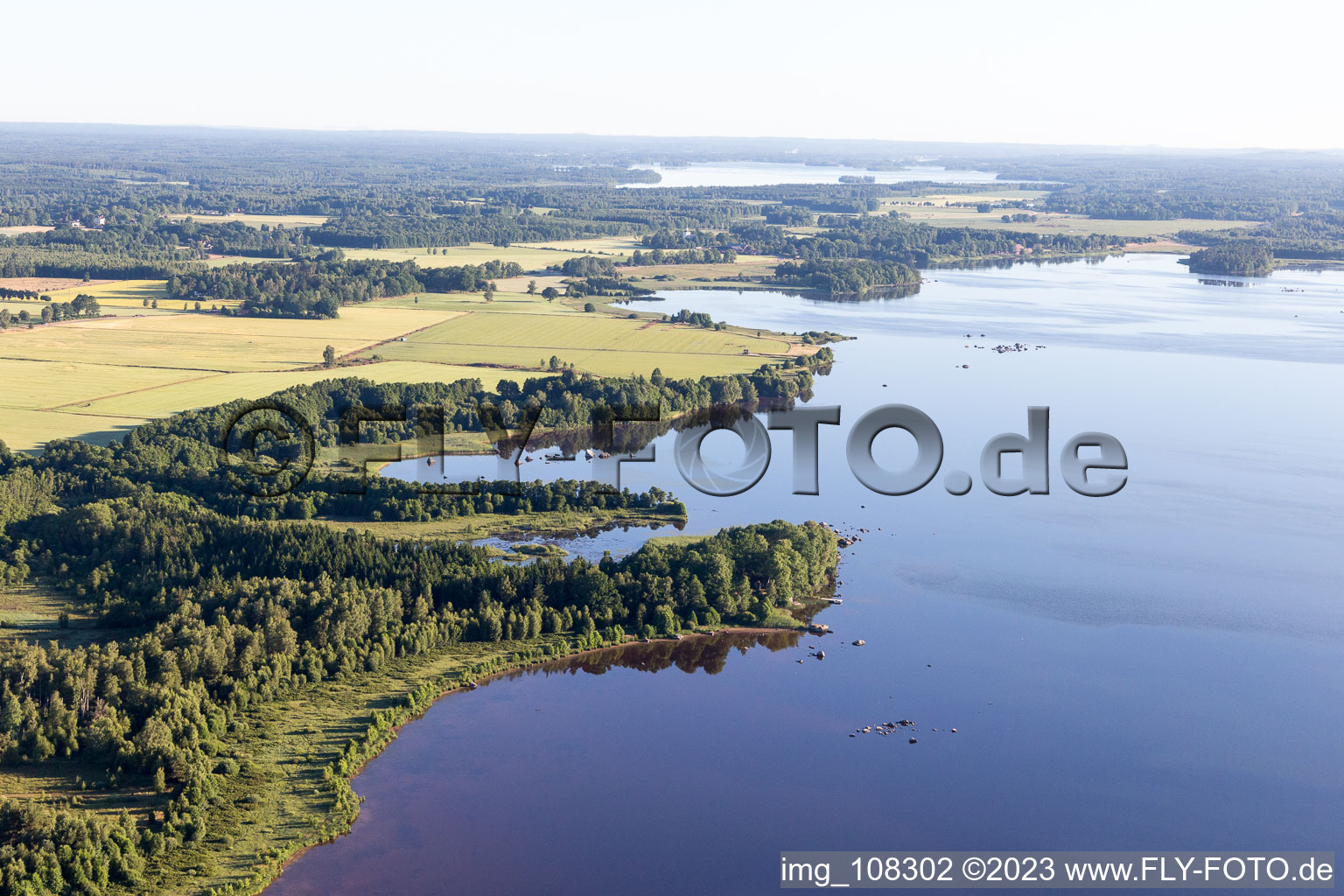 Hunna im Bundesland Kronoberg, Schweden von einer Drohne aus