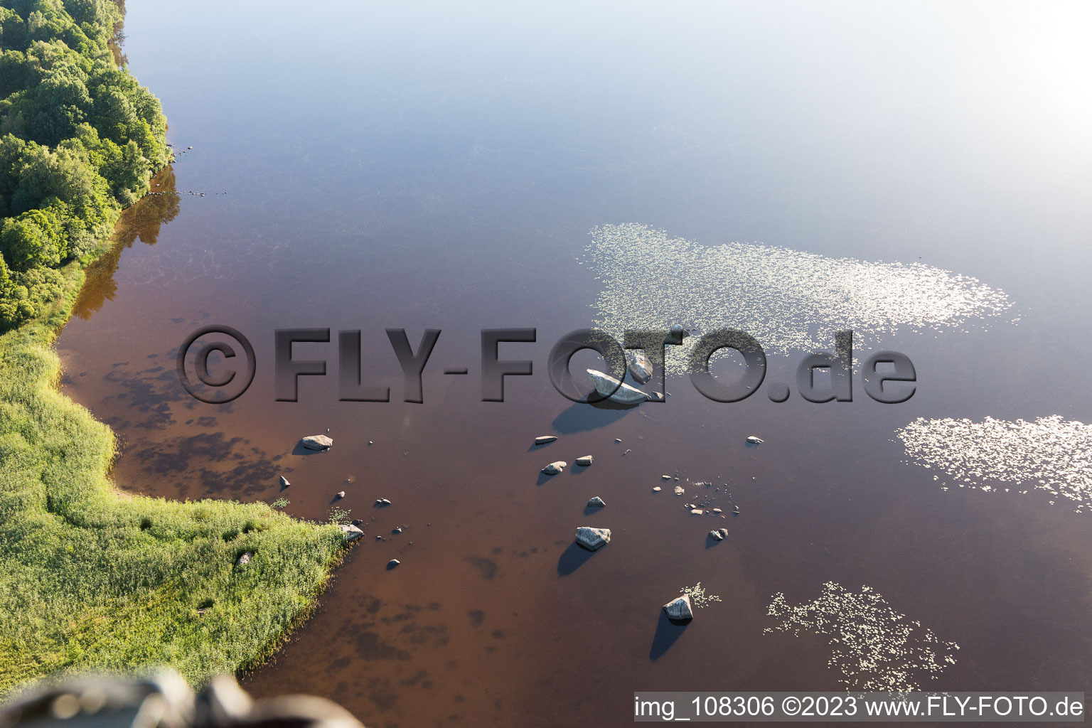 Hunna im Bundesland Kronoberg, Schweden von der Drohne aus gesehen