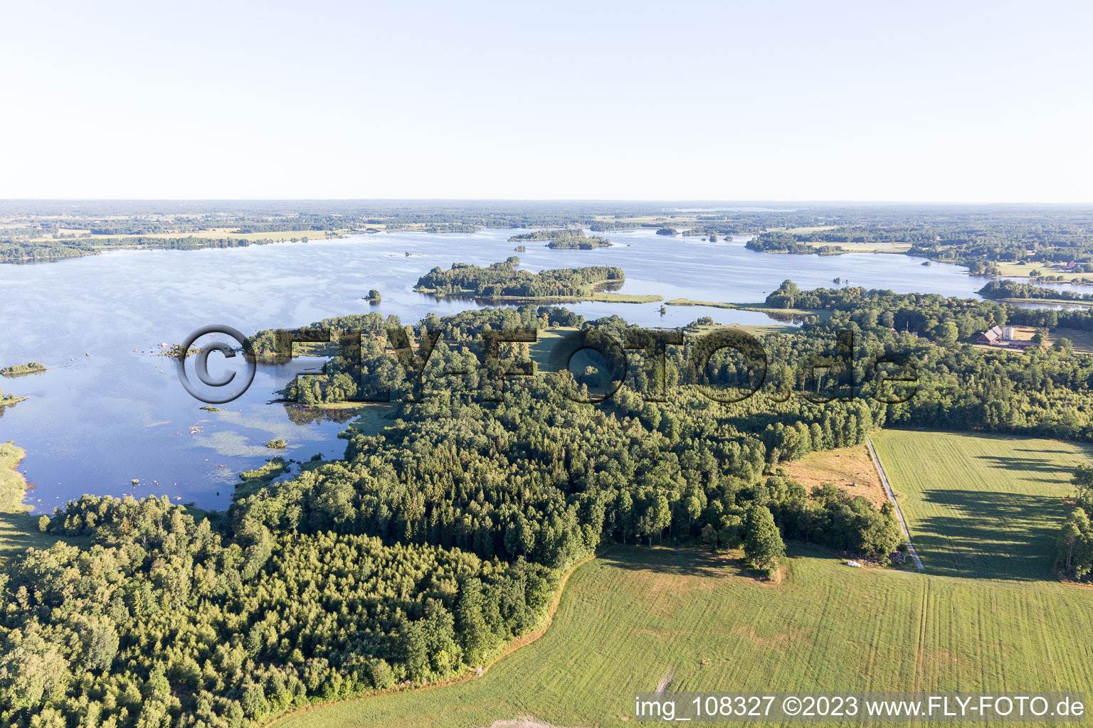 Luftbild von Vrankunge im Bundesland Kronoberg, Schweden